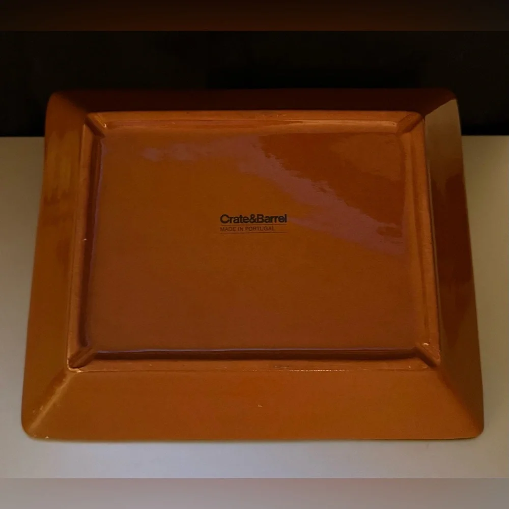 Crate & Barrel glazed terracotta baking dish. 10”x8.5”
